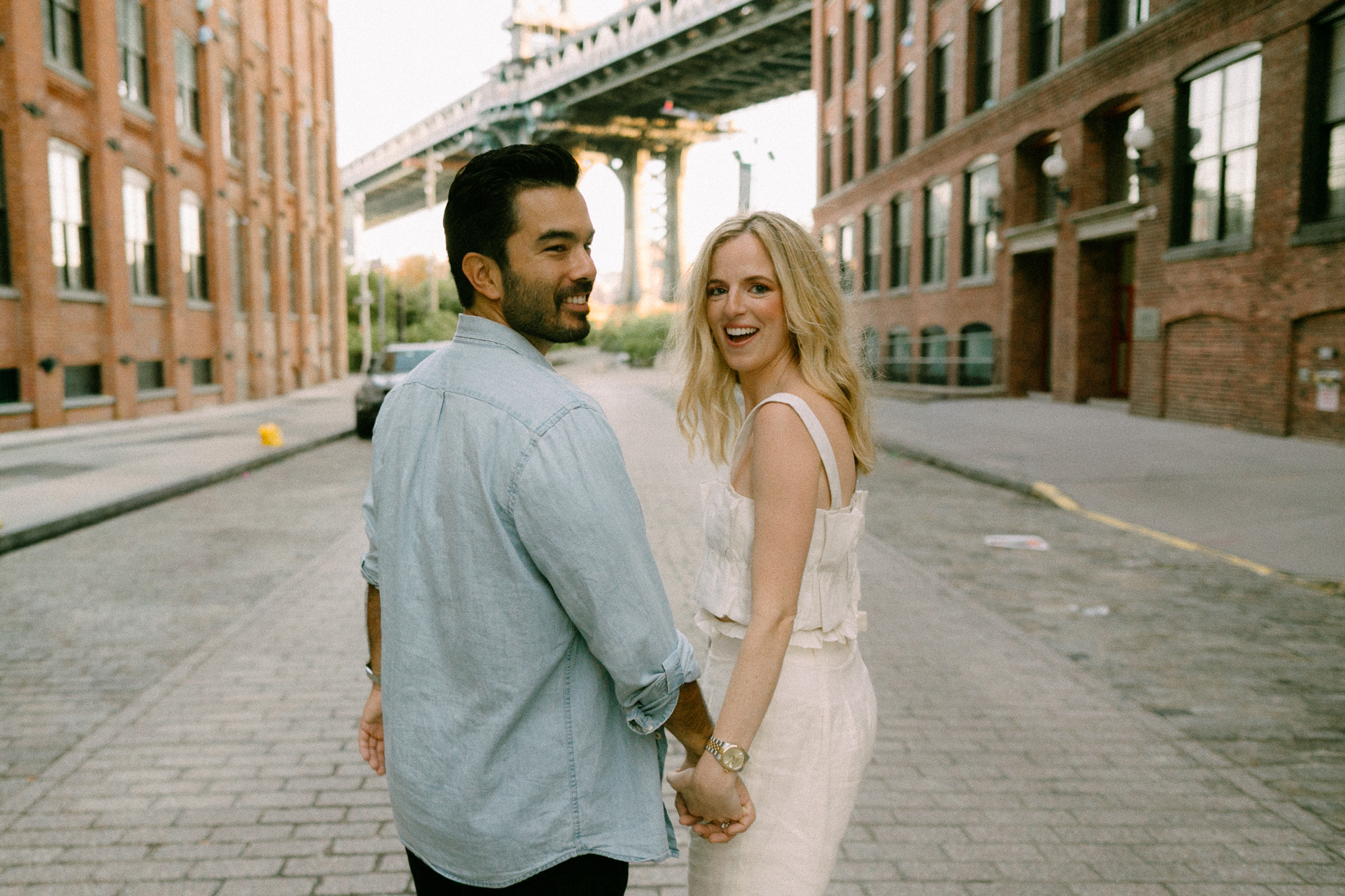 Couple in DUMBO Brooklyn